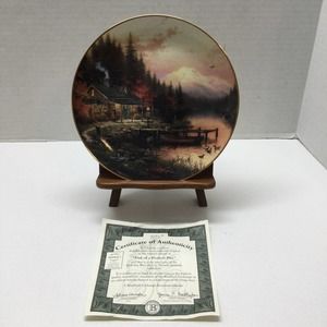 Thomas Kinkade End of Perfect Day 8" Plate #4696D First Issue Bradford Exchange